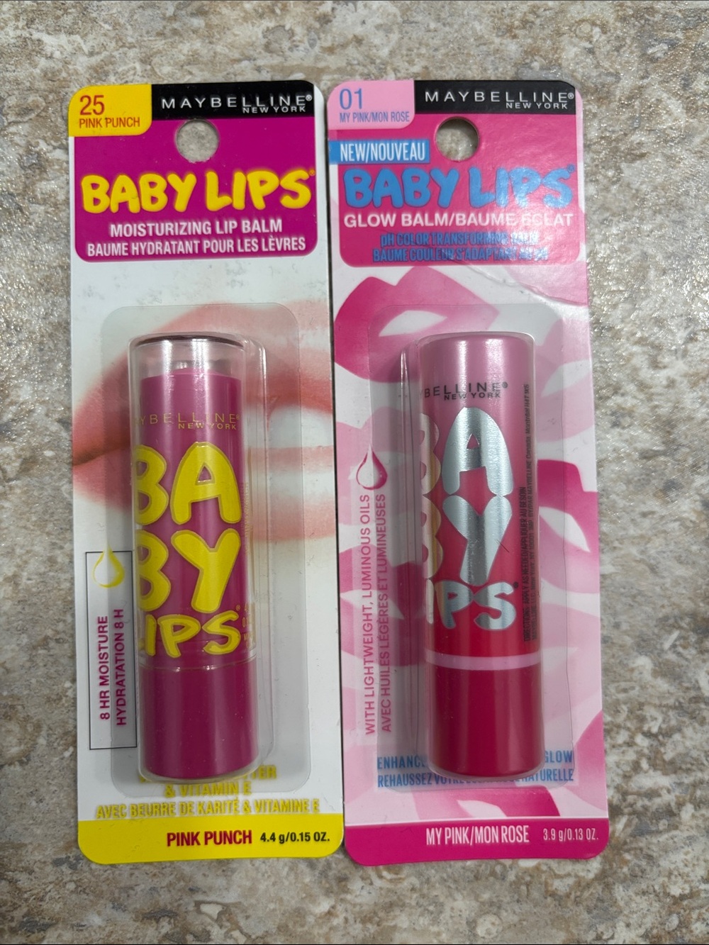 Maybelline Baby Lips Moisturizing Lip Balms – Bright Pink & Light Pink